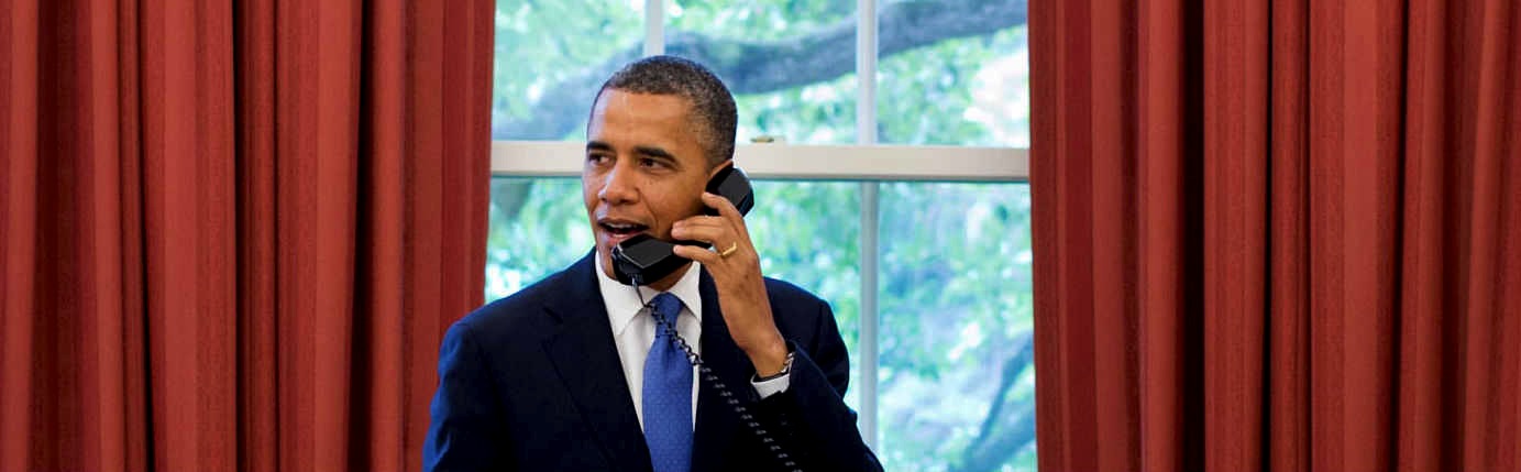 Barack Obama on Phone
